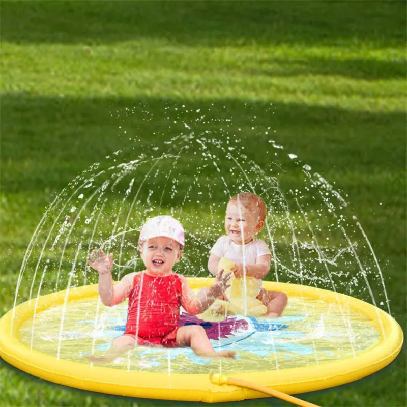 Norvo | Shark Splash Sprinkler Mat for Kids – Oppblåsbar Vannmatte