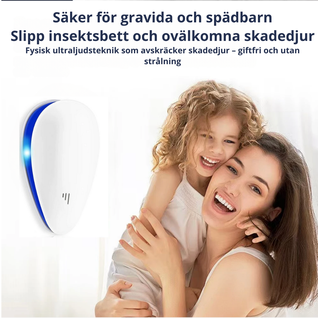 Norvo | PestGuard Pro - Ultrasonisk skadedyrkontroll uten kjemikalier for et trygt hjem