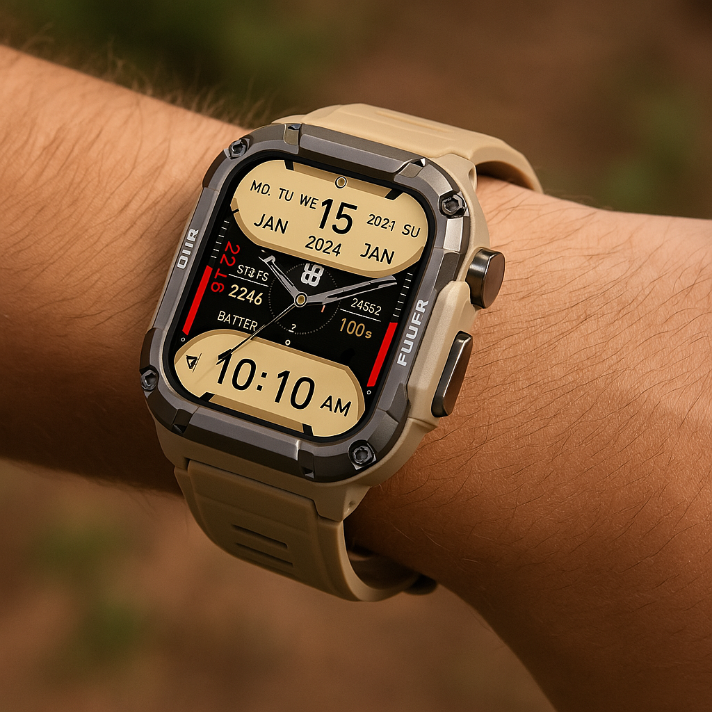 Norvo | Smartwatch Robust Utendørs Trening Tracker Svart