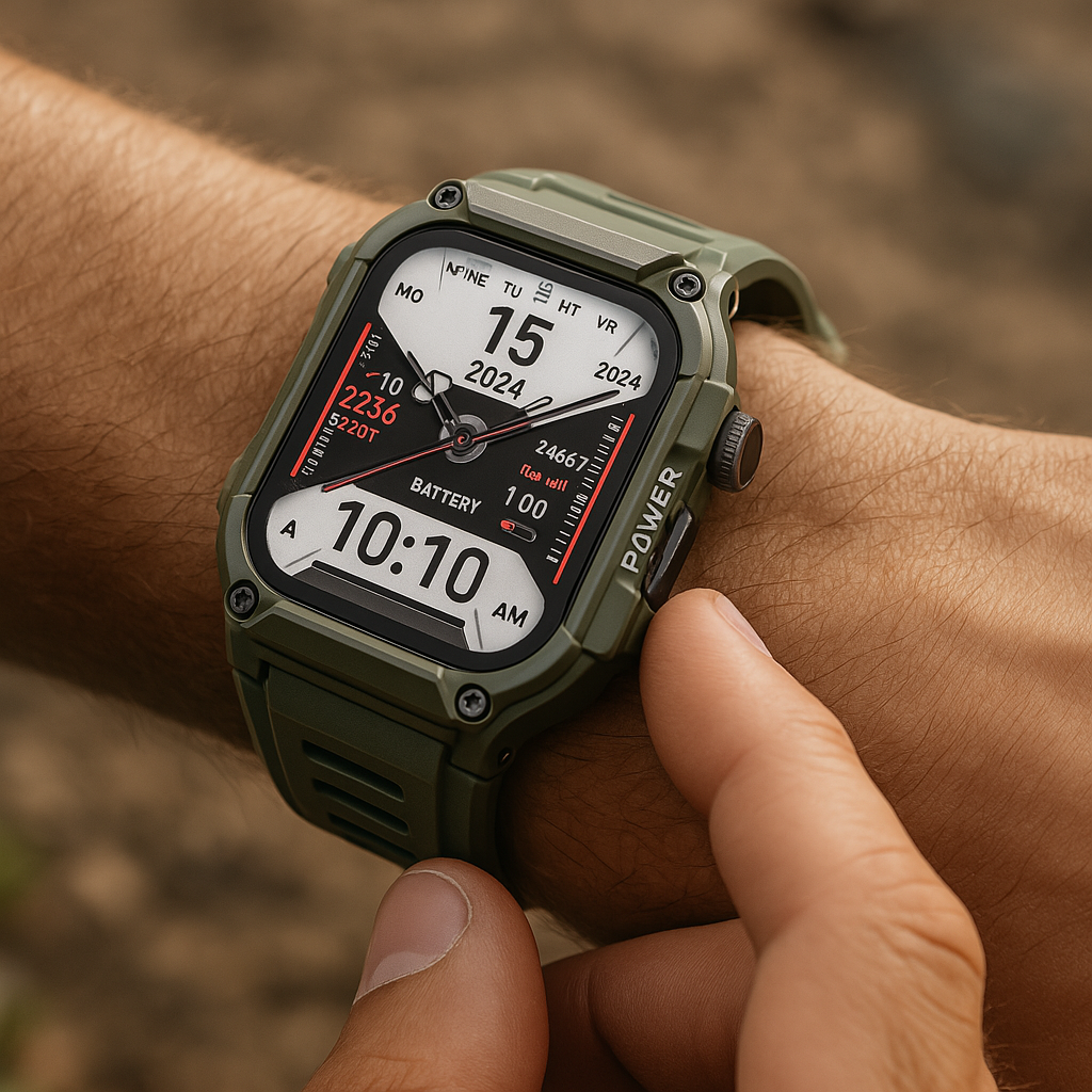 Norvo | Smartwatch Robust Utendørs Trening Tracker Svart