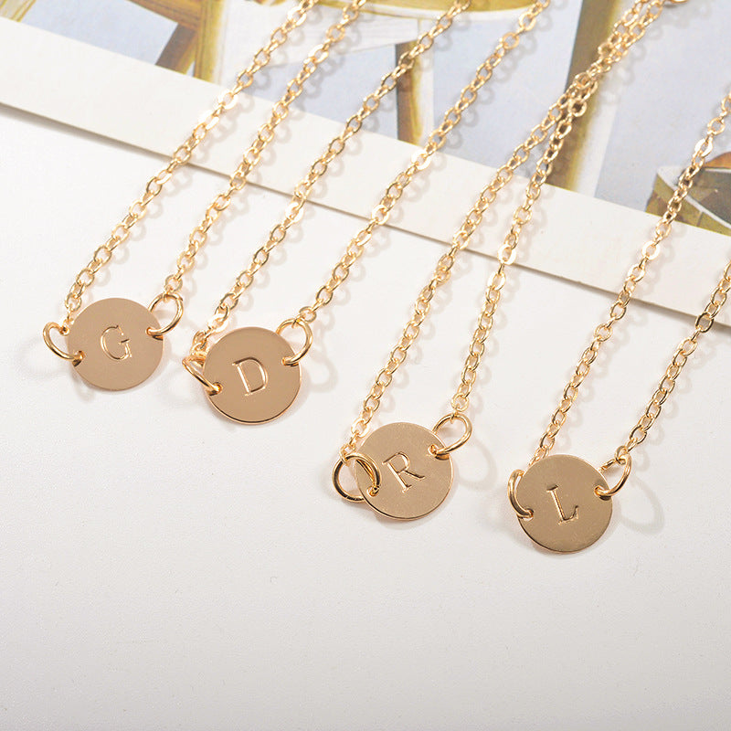 Norvo | Delikat Kjede Bokstav Initial Charm Armbånd