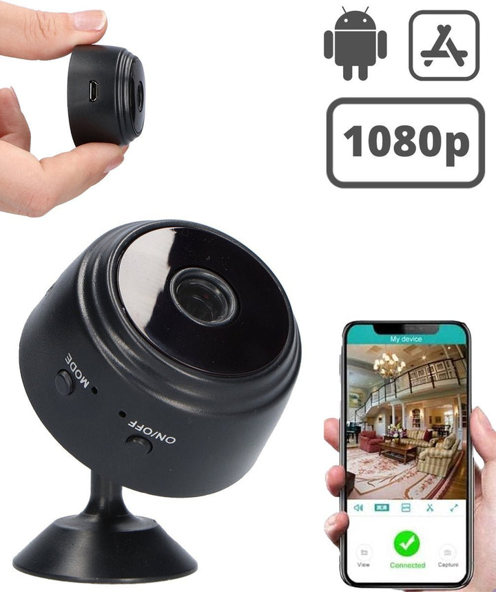 Norvo | SafetyCam WiFi Kamera - Ultra Kompakt 1080p WiFi Kamera for Maksimal Sikkerhet