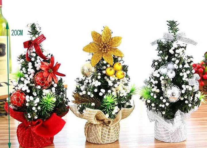 Norvo | Julepynt Tre 20cm Mini Juledekorasjon Tre Julaften Mall Dekorasjon Skrivebord Pynt Lite Tre