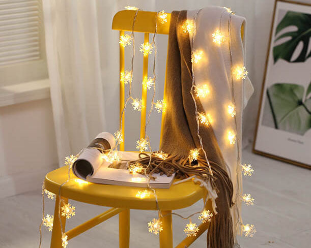 Norvo | LED Lyskjeder Jule Snøfnugg Fargerik 20 Lyskilde LED Vanntett Utendørs Lyskjeder