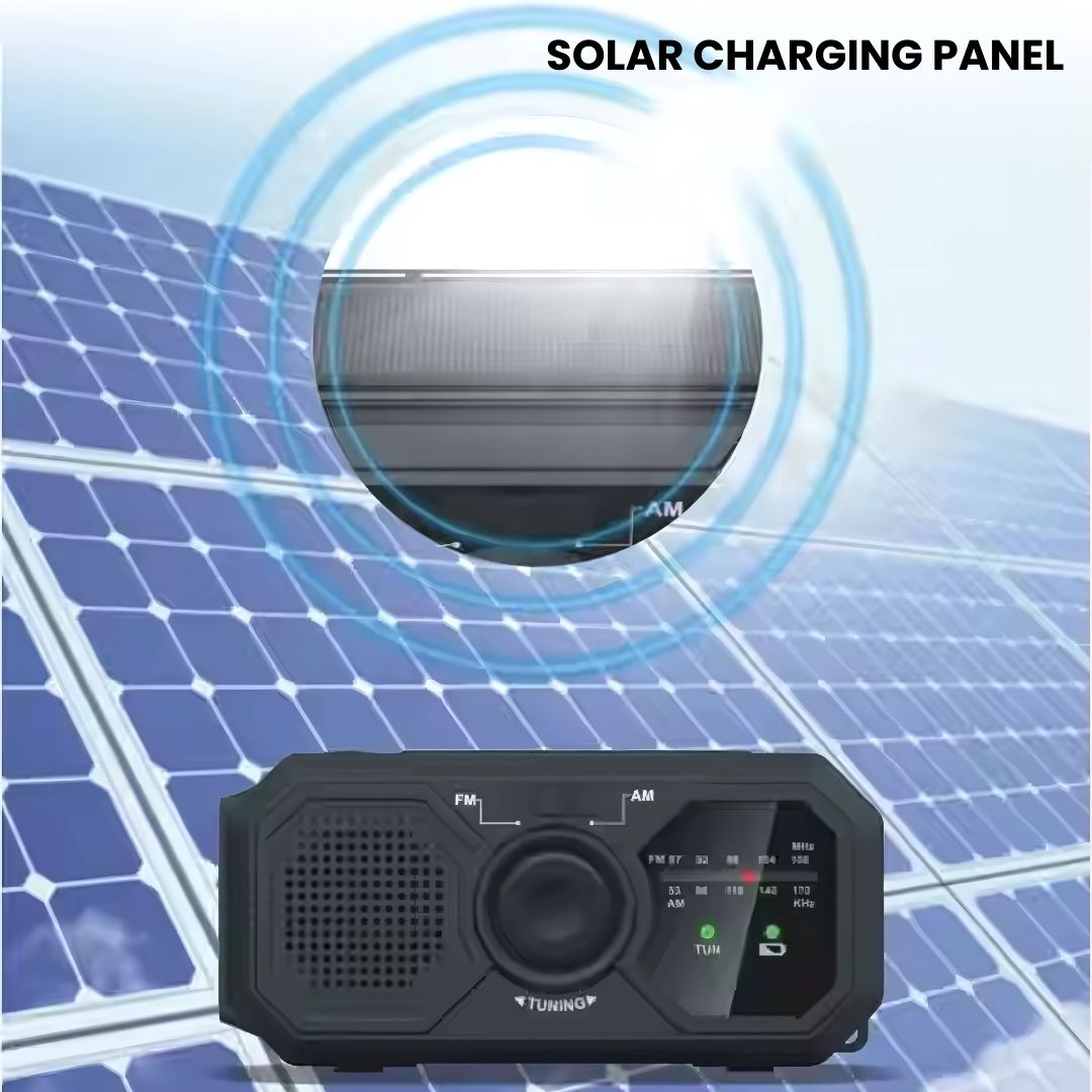 Norvo | Bærbar Nødradio – Sol- og Håndveivdrevet