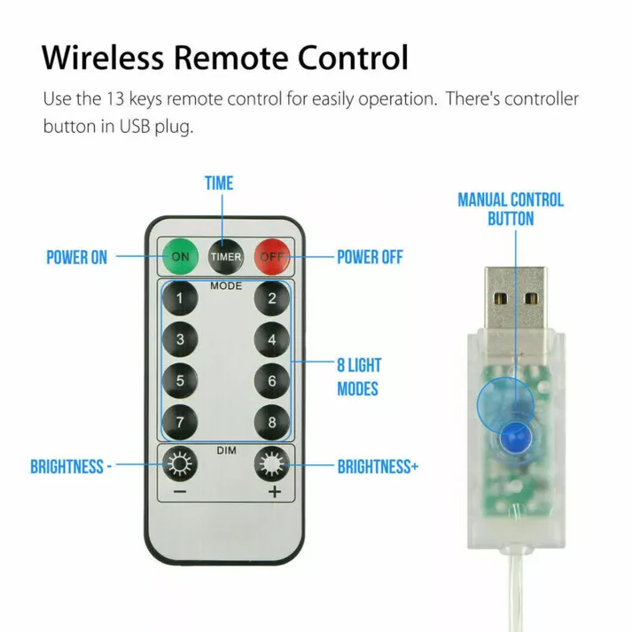 Norvo | Julefe-lignende string gardinlys