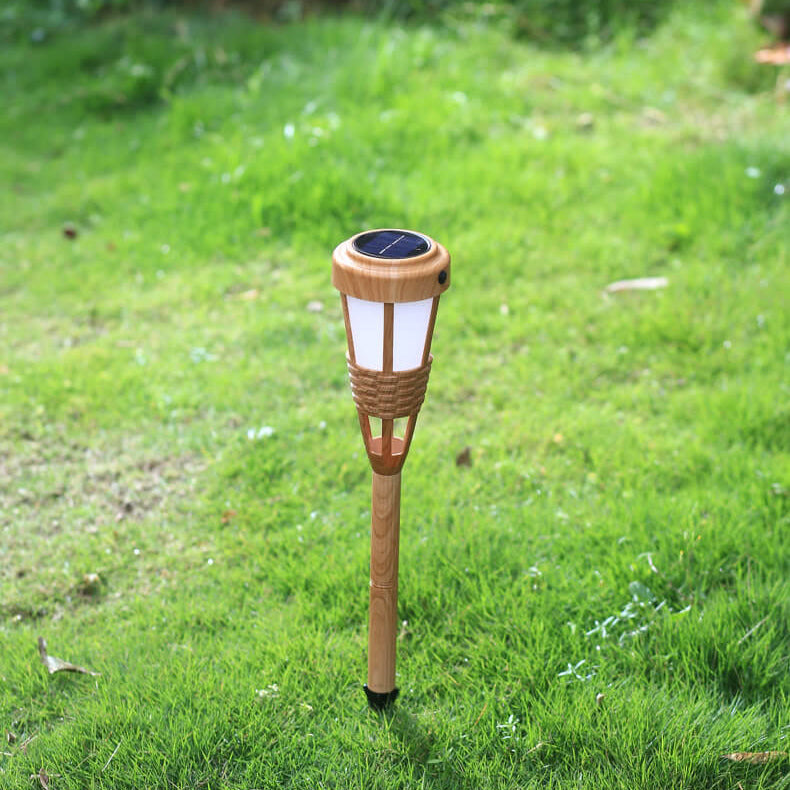 Norvo | Solar Bamboo Flame Grass Utendørs vanntett LED Bakkeinnsatser Landskapslys