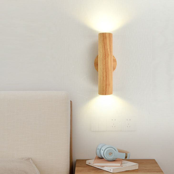 Norvo | Moderne enkel varm massiv tre strippet dobbel hode LED vegglampe