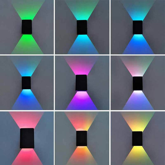 Norvo | Moderne firkantet aluminium LED RGB vegglampe