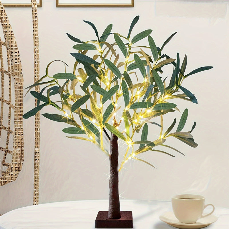 Norvo | Atmosfærisk Lys Tre med Røde Fugler – Fleksibel LED Dekorasjon Tre