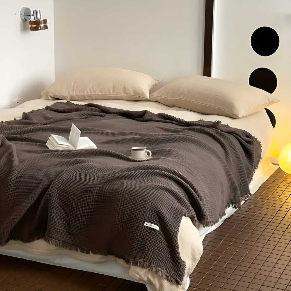 Norvo | Bomull Crinkle Frynse Teppeserviett