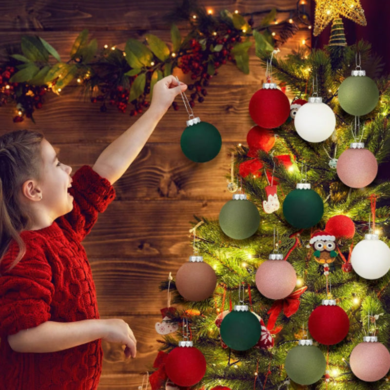 Norvo | Fløyelsjulepynt. 12 stk