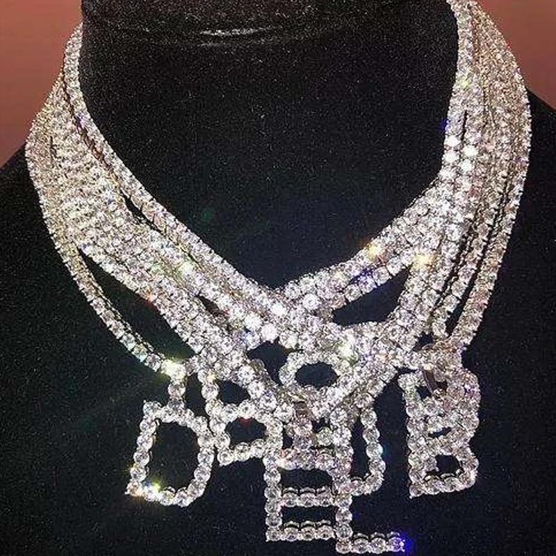 Norvo | Alfabet Rhinestone Halskjede