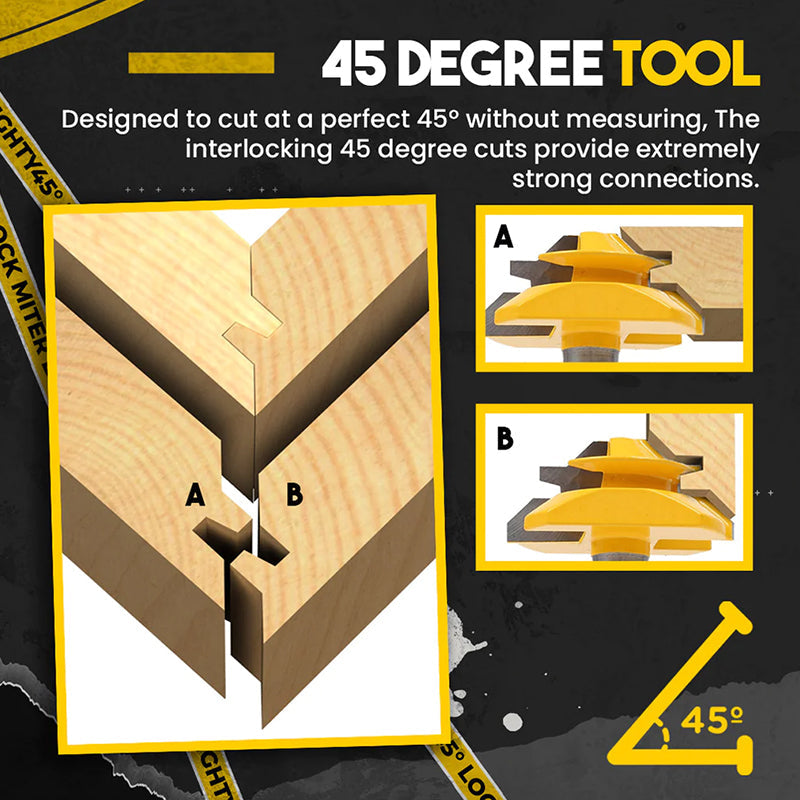 Norvo | Router Bit 45-graders limfuge låsemiter
