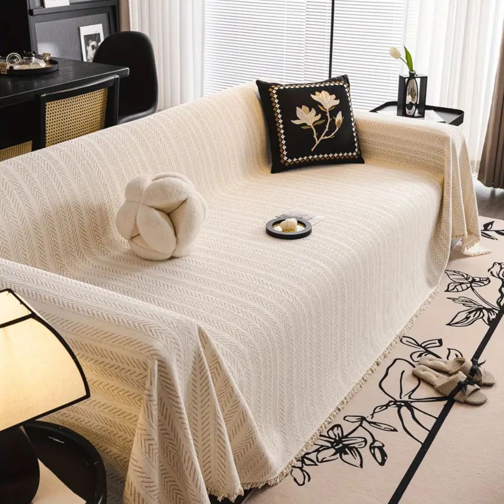 Norvo | Herringbone Chenille Quipser Sofadekke