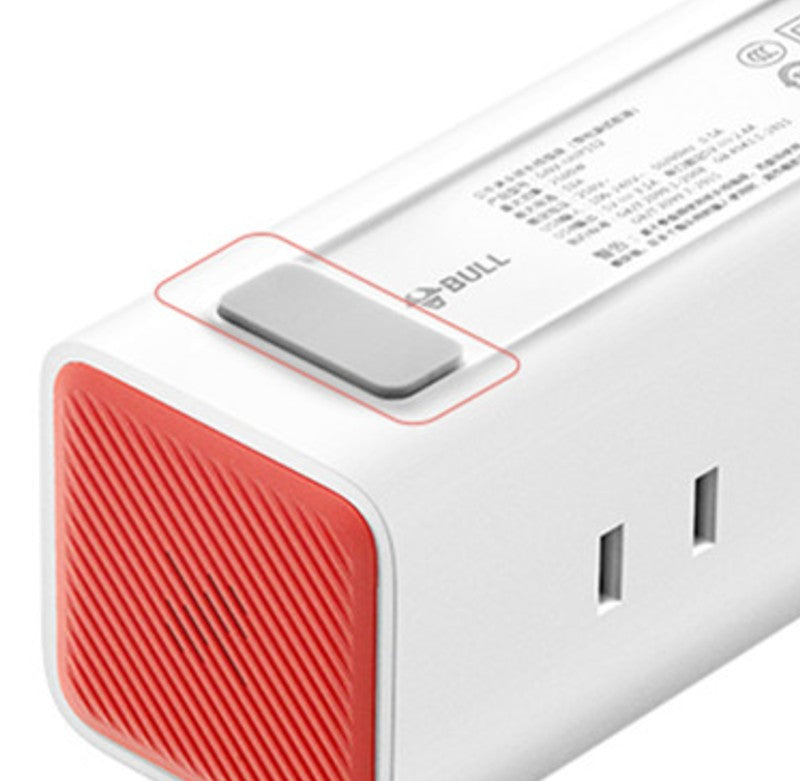 Norvo | 3-i-1 USB-lader, strømstripe, vekkerklokke, med justerbart lys, 3 USB-porter og 2 uttak, for nattbord, hjem, hotell, kontor