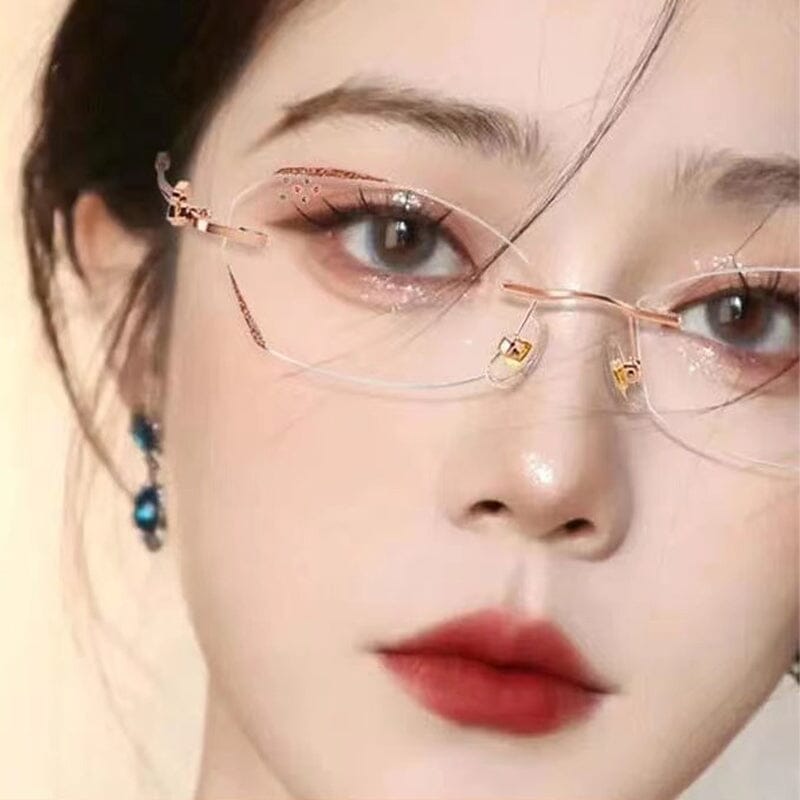 Norvo | Fasjonable rammeløse anti-blått lys lese briller