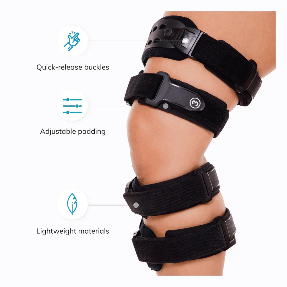 Norvo | Osteoarthritis relieving knee brace – Medial and lateral support for pain relief in bone-on-bone arthritis