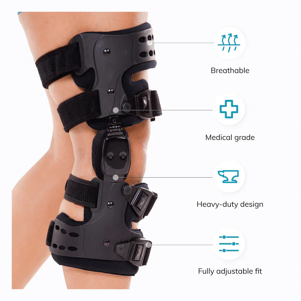 Norvo | Osteoarthritis relieving knee brace – Medial and lateral support for pain relief in bone-on-bone arthritis
