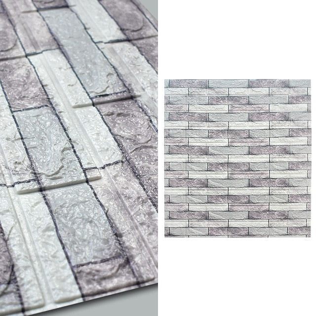 10 stk 3D Mursteinmønster Vanntett Selvklebende Tapet | Norvo