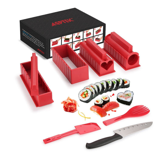 Norvo | 11-delt: Sushi Maker Set Sushi Ruller med høykvalitets Sushi Kniv