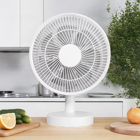 Norvo | USB Skrivebord Oscillerende Vifte med Justerbart Hode og Kraftig Luftstrøm