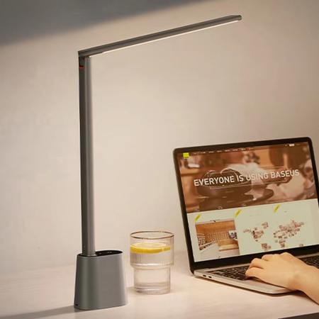 Norvo | Dimmbar LED Skrivebordlampe med Øyebeskyttelse, Justerbar Lysstyrke og Sammenleggbar Design
