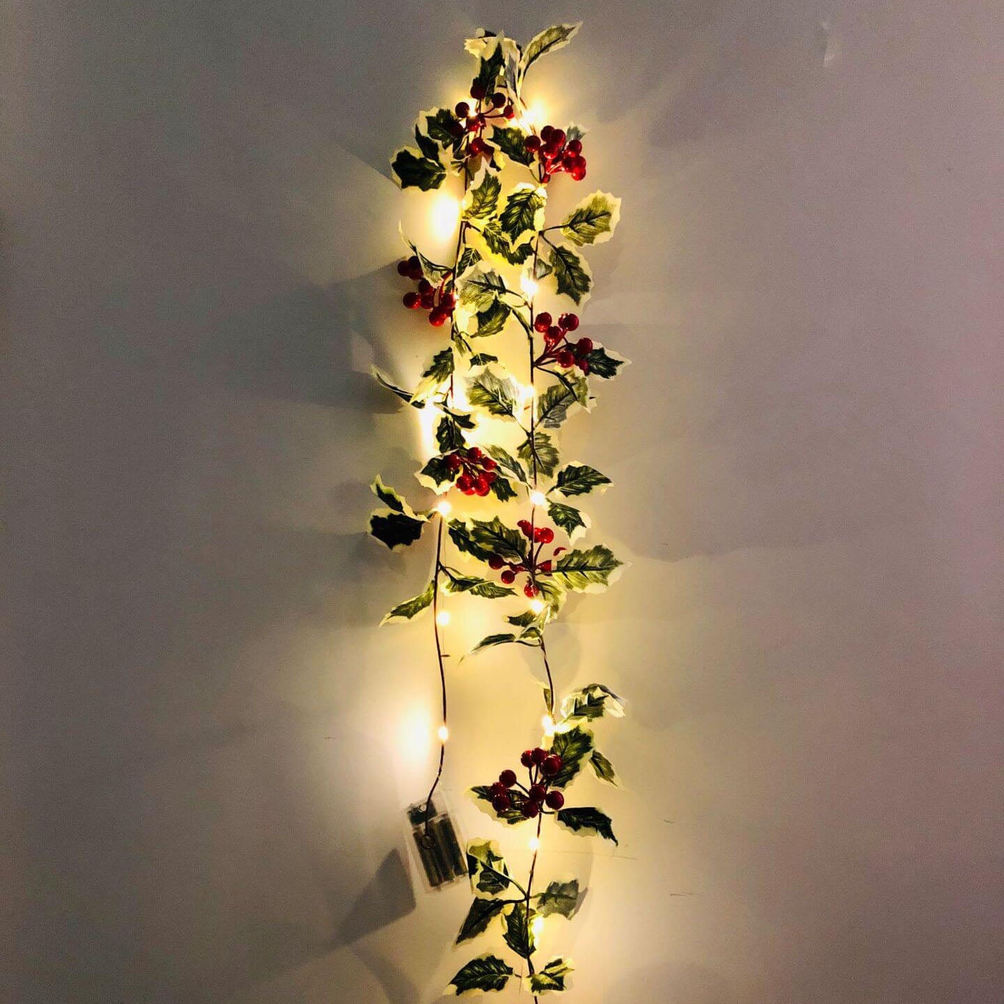 Norvo | Jule Rød Frukt Rattan Fest Vindu Patio Fest Takkefest Dekorasjon Lyskæde