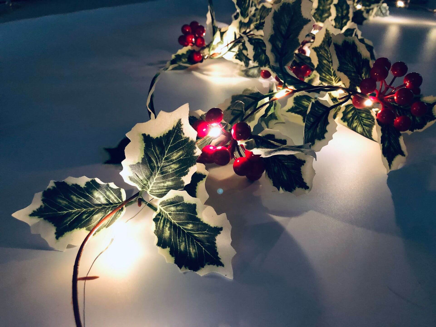 Norvo | Jule Rød Frukt Rattan Fest Vindu Patio Fest Takkefest Dekorasjon Lyskæde