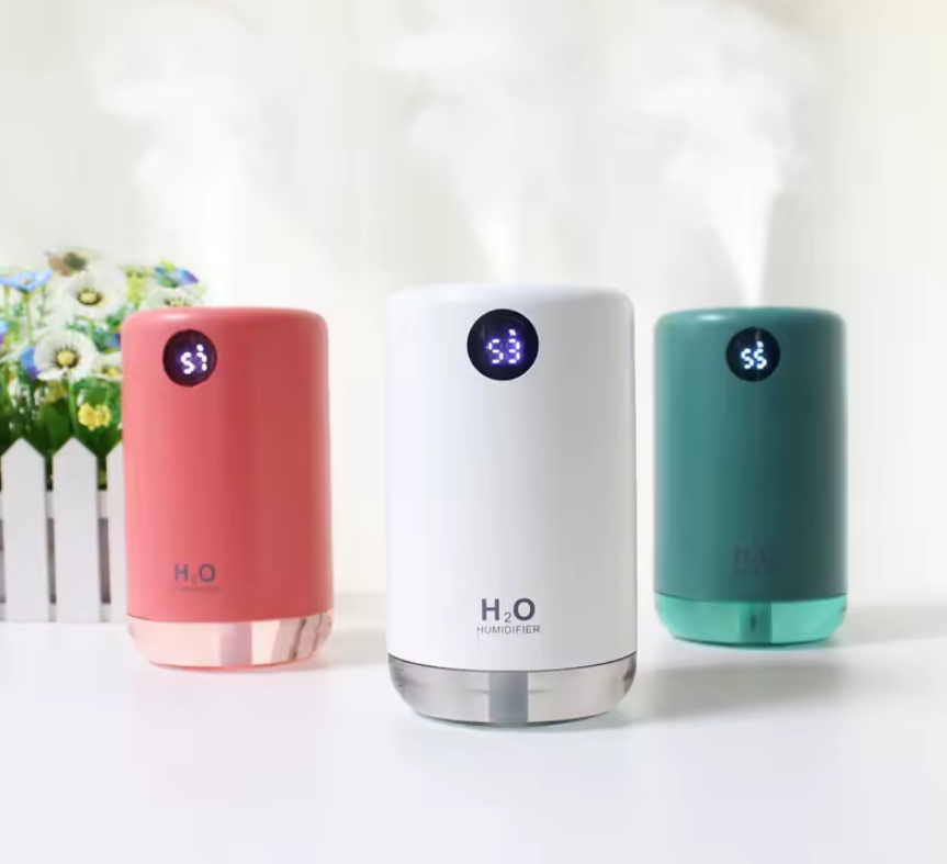 Norvo | Bærbar oppladbar luftfukter – Kompakt trådløs luftfukter for hjemmet, kontoret og reise