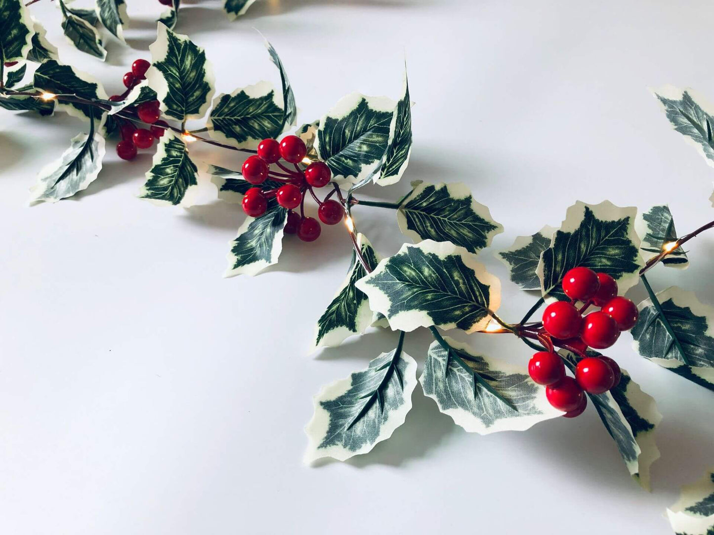 Norvo | Jule Rød Frukt Rattan Fest Vindu Patio Fest Takkefest Dekorasjon Lyskæde