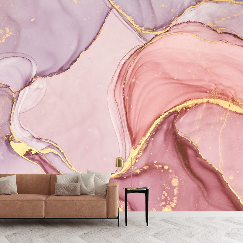 Norvo | Pink Wave Ripple Veggdekor Fuktbestandige Veggmalingsklistremerker For Barns Soverom