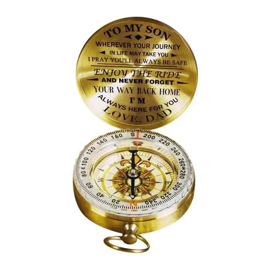 Norvo | Far til Sønn - Nyt Turen - Kompass Skrift Multi-Funksjon Kompass