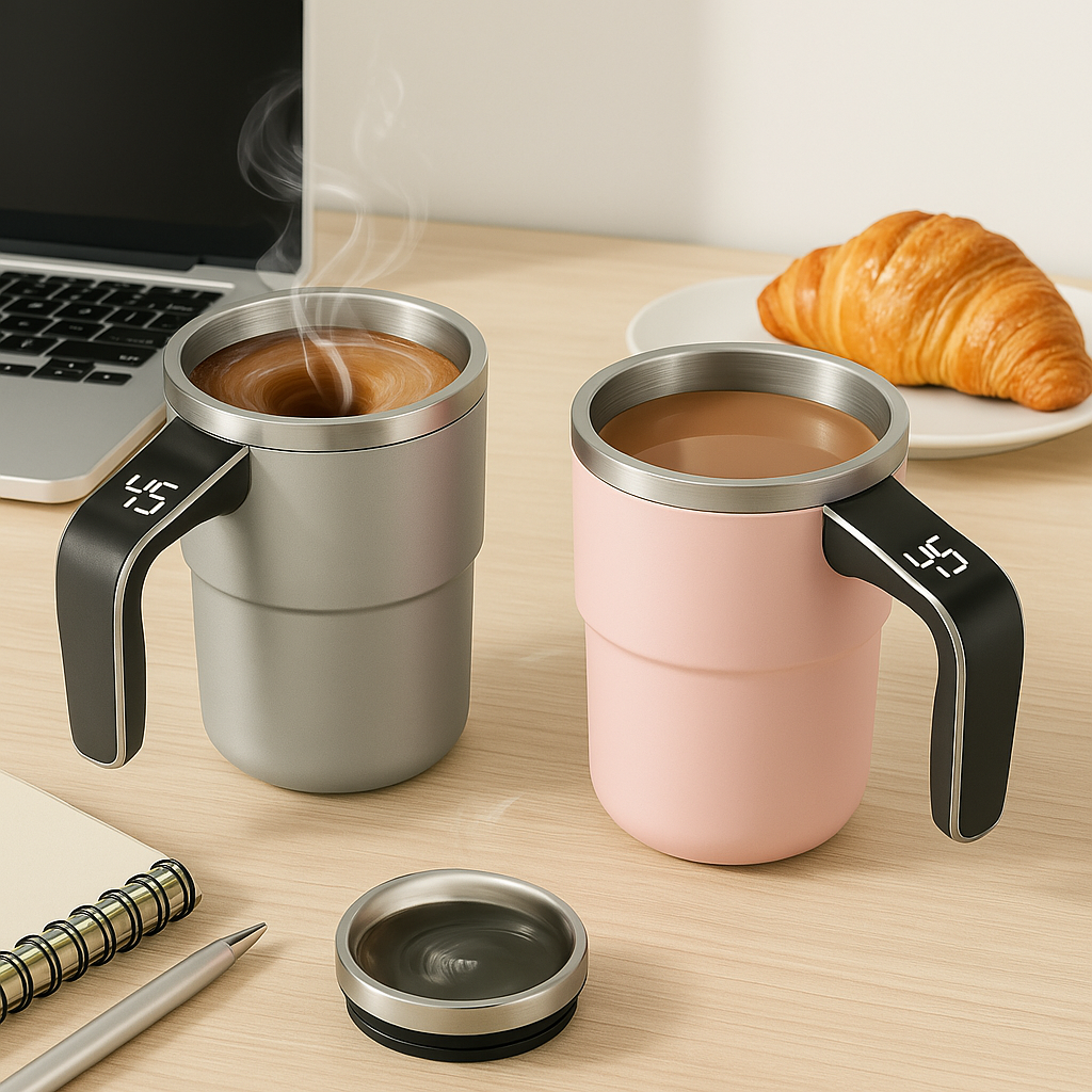 Norvo | Kaffe kopp med selv-røring og temperaturdisplay