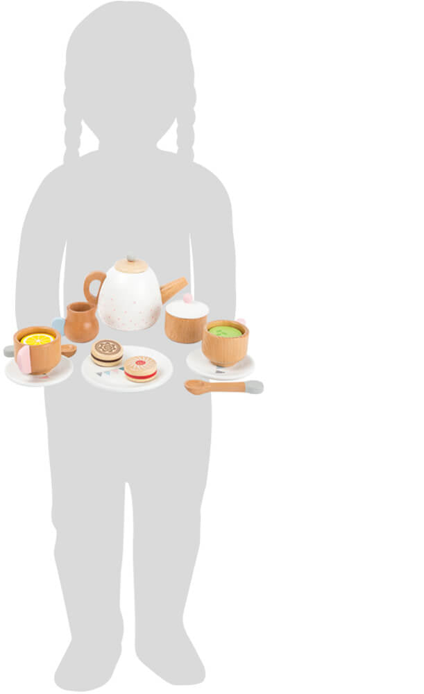 Norvo | EcoToys Tre-sett for te | Skap uforglemmelige øyeblikk - Vakre tre-tilbehør