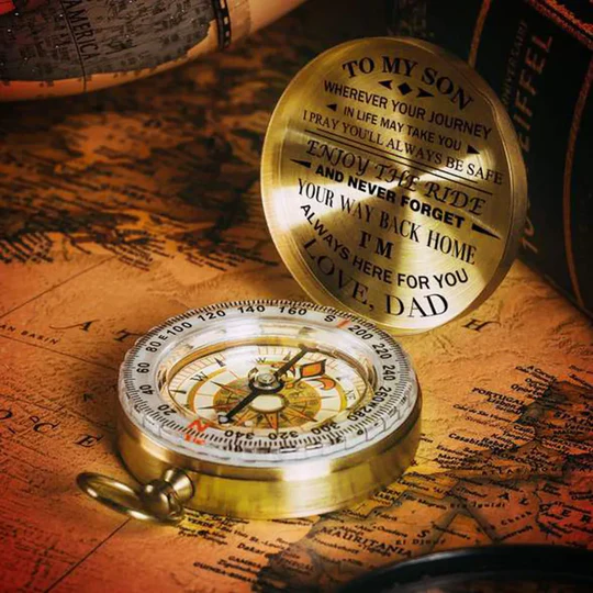 Norvo | Far til Sønn - Nyt Turen - Kompass Skrift Multi-Funksjon Kompass