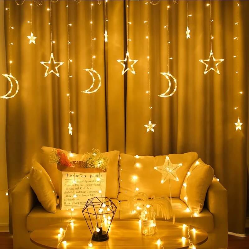 Norvo | Star Moon LED Festival Decoration Atmosphere Decoration Plastic String Lights