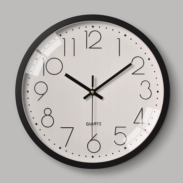 Norvo | Enkel Design 3D Stille Klasseromsveggklokke 30 cm