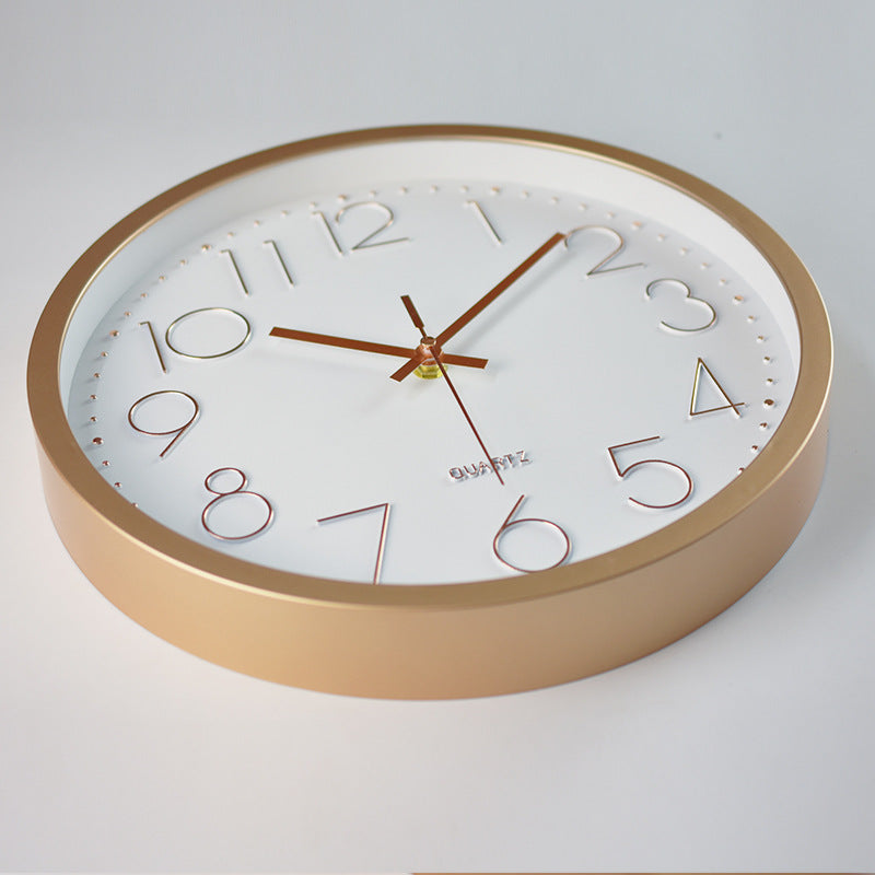 Norvo | Enkel Design 3D Stille Klasseromsveggklokke 30 cm