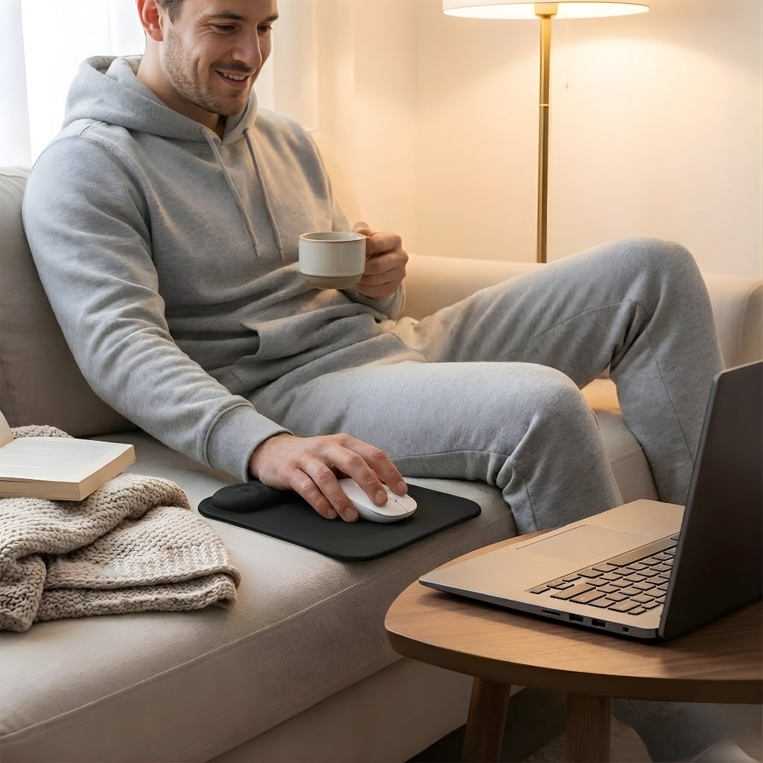 Håndleddstøtte – Silikonpolstret Antiskli – Lindrer Belastning – For Lange Timer på Kontor eller Spill Norvo