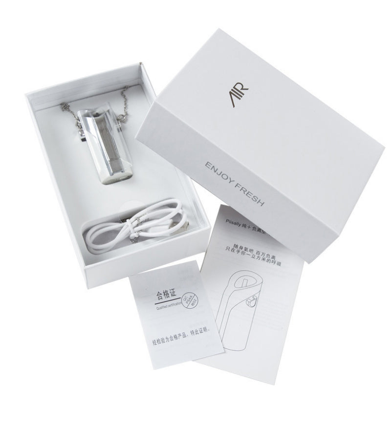 Norvo | Bærbar Negativ Ion Luftrensende Halskjede med Lett Vekt, Stille Drift, Høy Effektivitet, Energisparende Design og Enkel Form