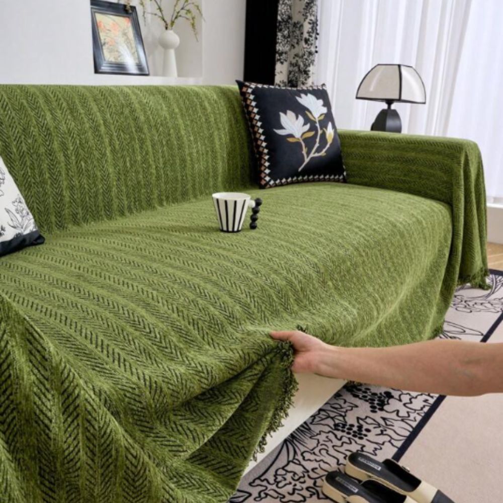 Norvo | Herringbone Chenille Quipser Sofadekke