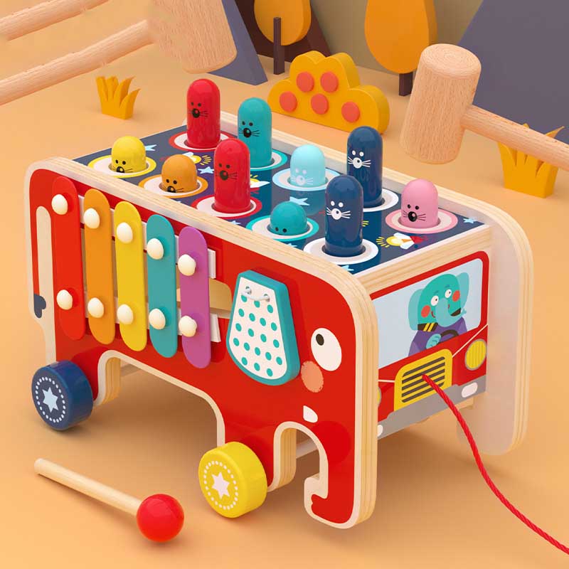 Norvo | ElefunPlay | Oppdag, treff og lær - Trehammer og xylofonspill for barn