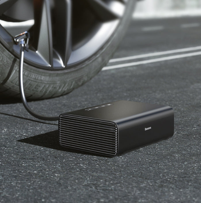 Norvo | Bærbar Automatisk Intelligent Elektrisk Dekkpumpe Med Dekktrykkmåler & LED Nødlys, For SUV-er & Biler