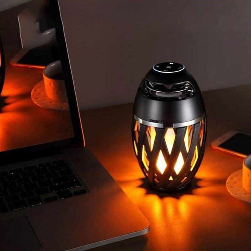 Norvo | Oppladbar LED Flamme Lampe Bluetooth Høyttaler, Beste Gave til Nyttår, Valentinsdag, Bryllup & Mer