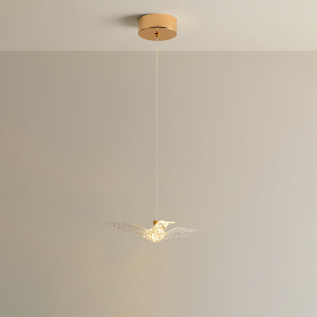 Norvo | Moderne Luksus Fuglejern Akryl LED Pendellampe for Soverom