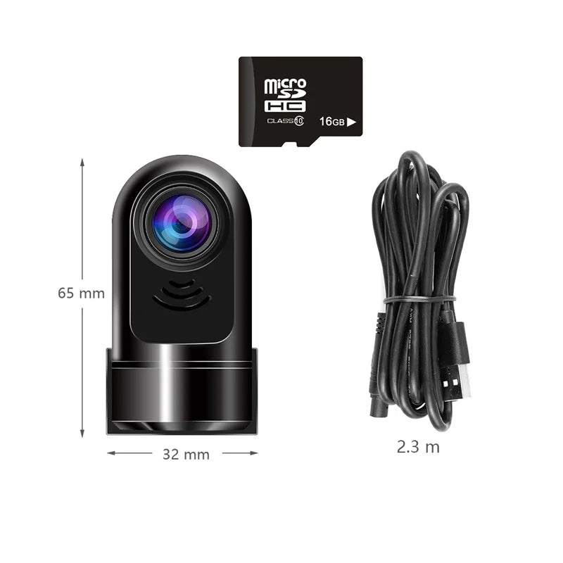 Norvo | 1080P HD Mini ADAS Dashcam med 360° rotasjonsfunksjon