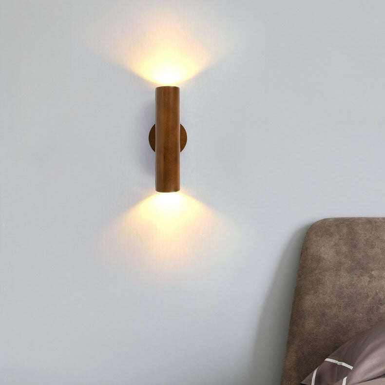 Norvo | Moderne enkel varm massiv tre strippet dobbel hode LED vegglampe