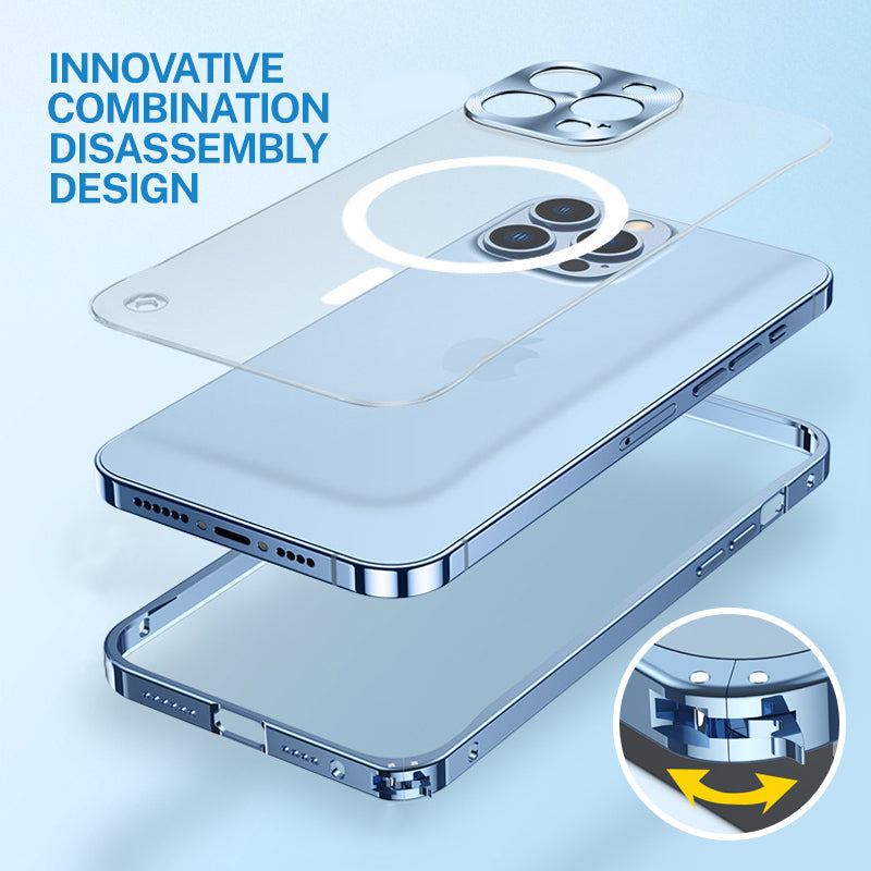 Norvo | Metallramme Magnetisk Ladetui For iPhone