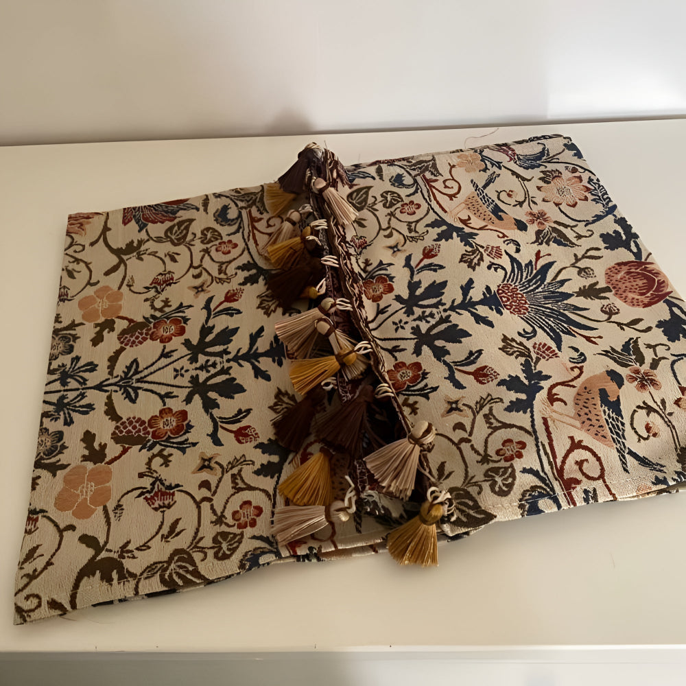 Norvo | Vintage Floral & Bird Jacquard Bordduk